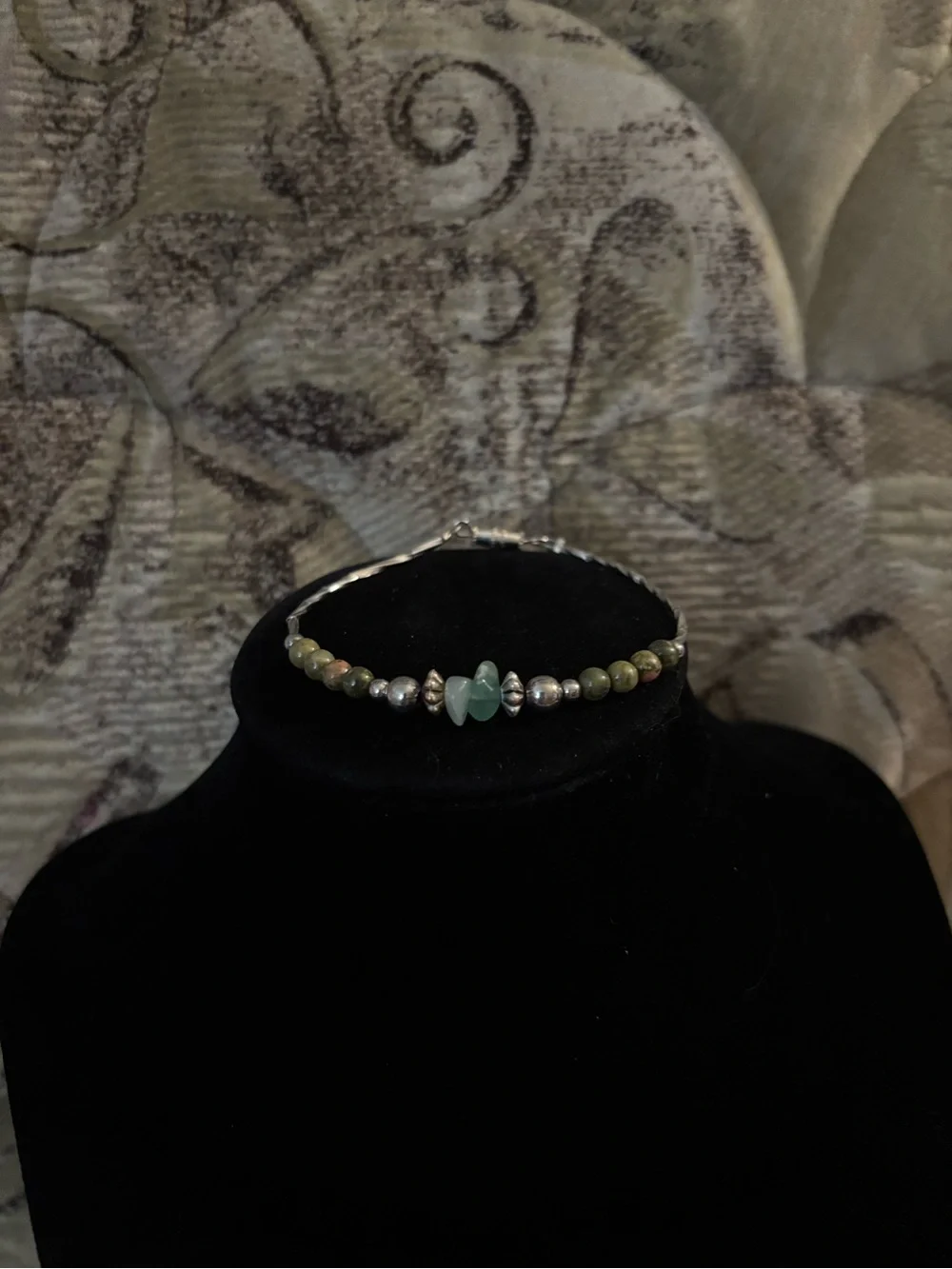 925 Sterling Silver Vintage Multi-Stone Bracelet - 6.75 inches